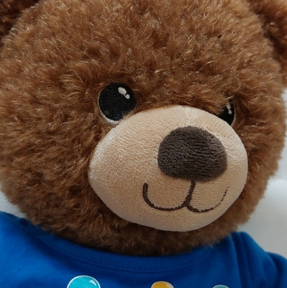Build-A-Bear Classic Brown Birthday Teddy Bear (w/jeans & birthday shirt) - Picture 3 of 10